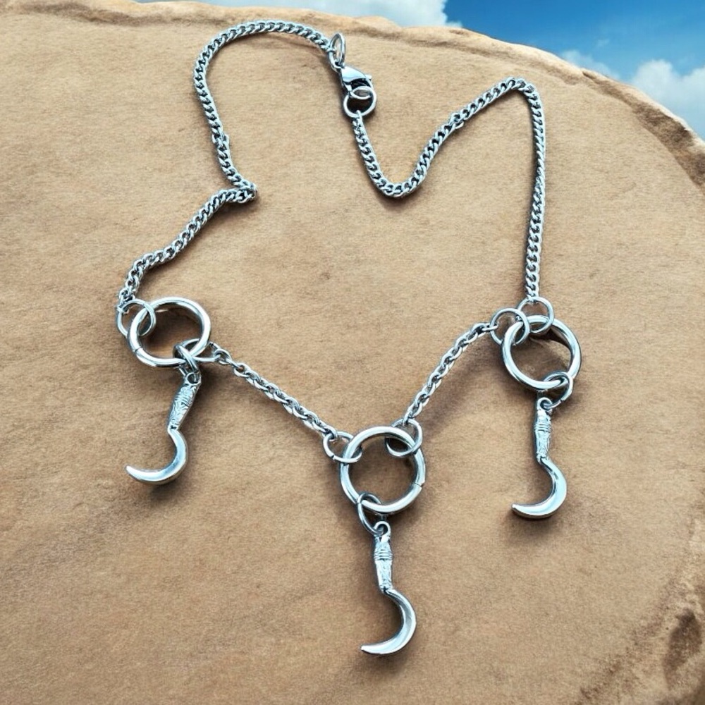 🆕 Sickle Necklace Stainless Steel